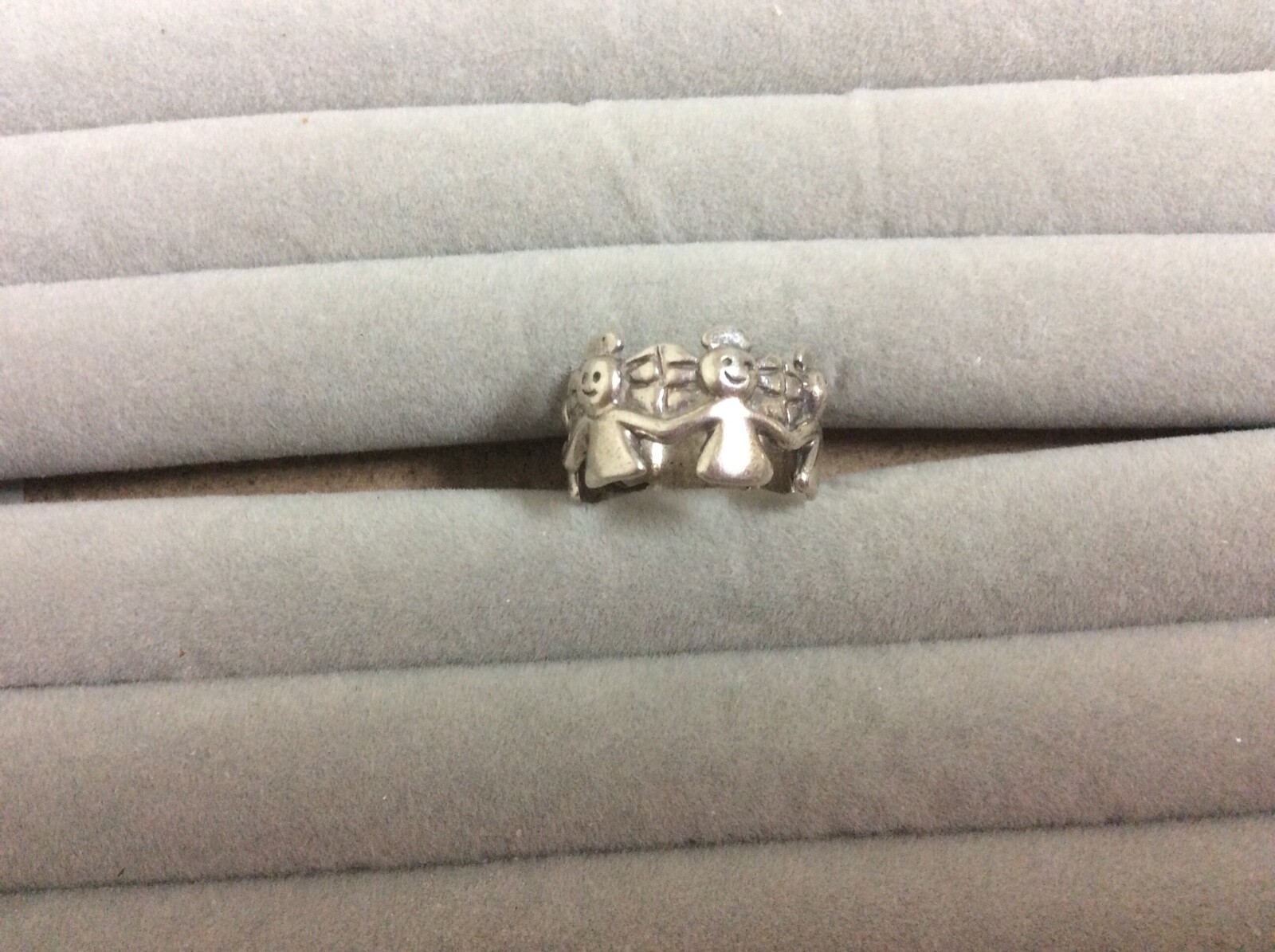 Sterling Guardian Angel Ring Size 6 HD