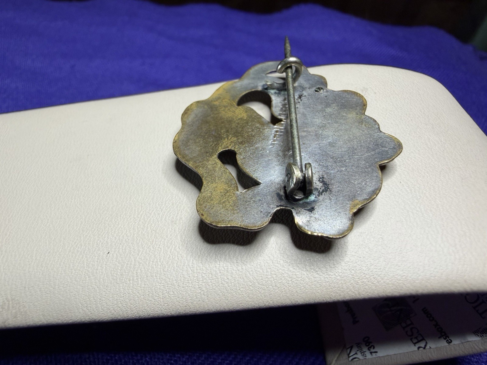 Antique Art Nouveau Sterling Top Lady Portrait Brooch Pin Floral Hair