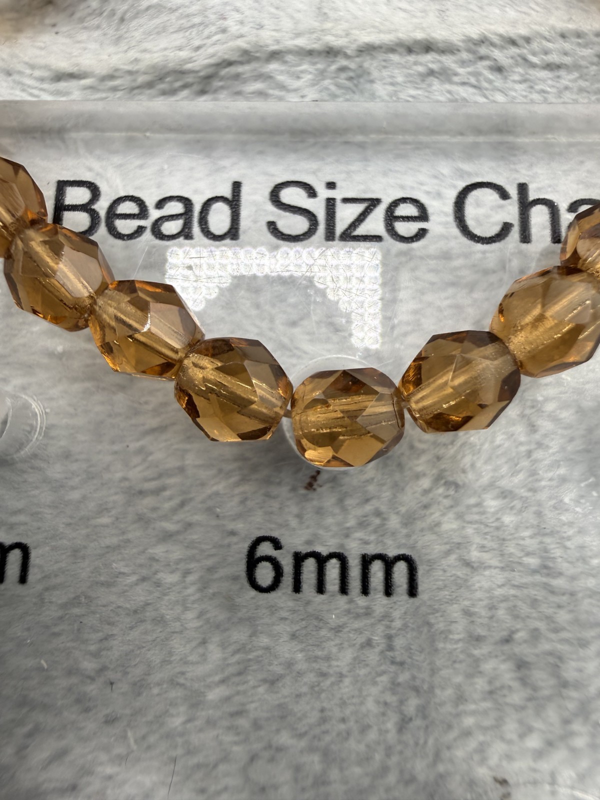 Vintage Brown Faceted Glass Beaded Necklace Silver Tone 16″