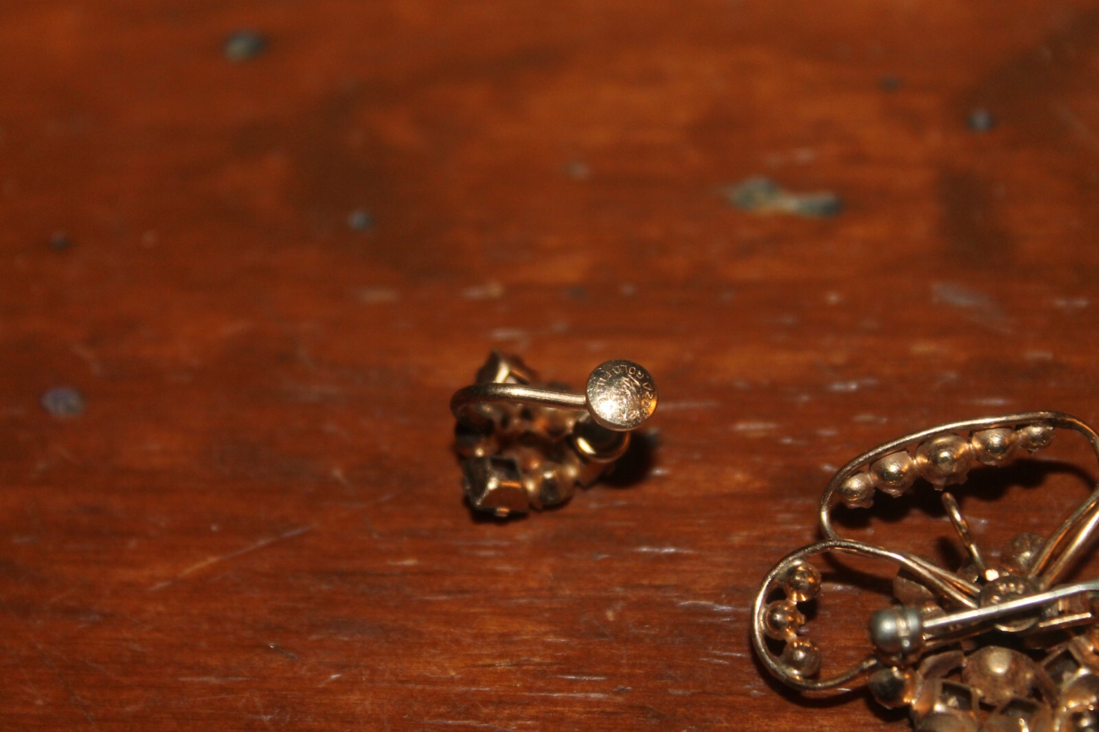 1950’s M&S 1/20 12k Gold Filled Brooch Screw Post Ear Ring Set Marks Spencer