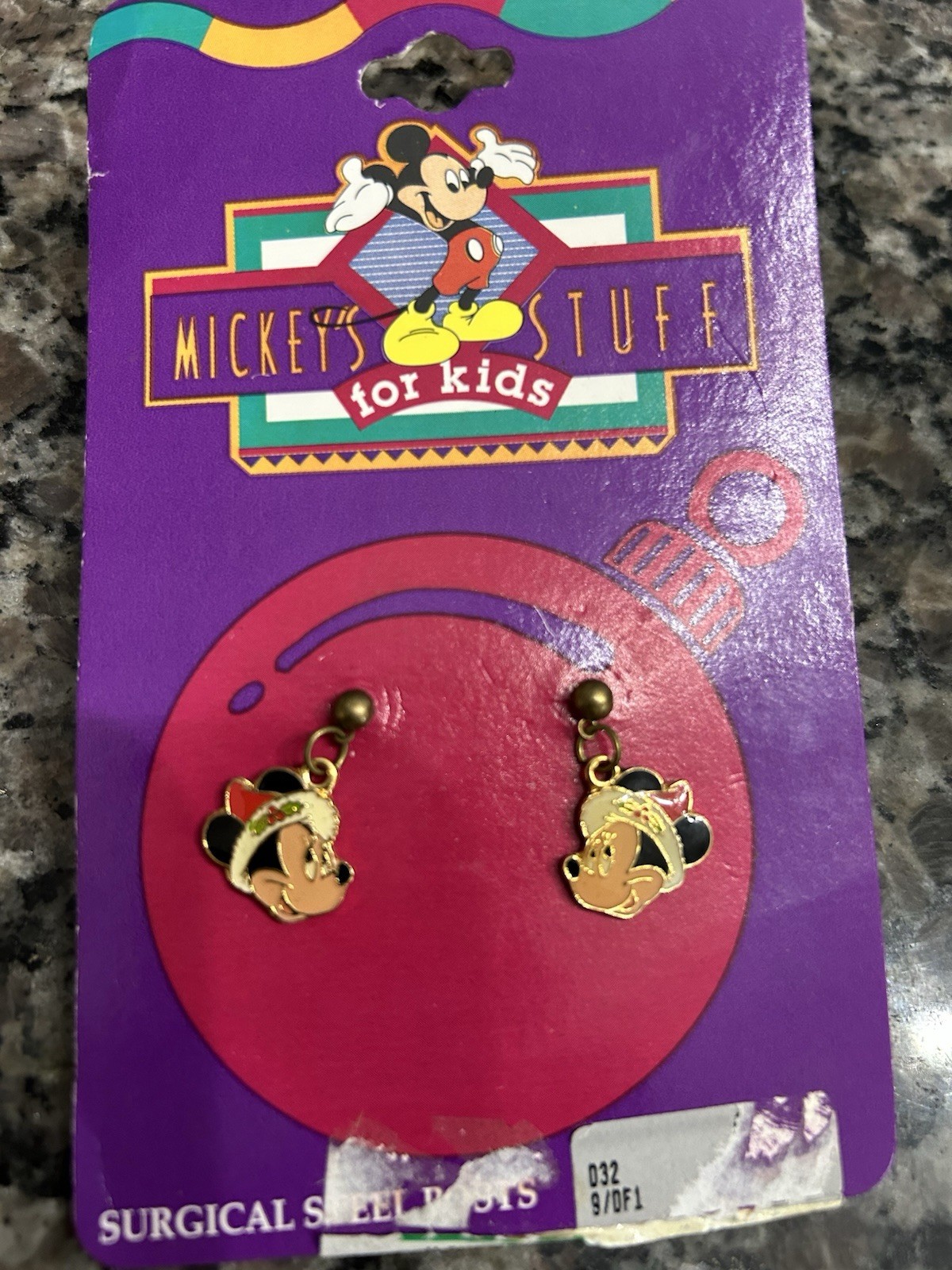Vintage MICKEYS STUFF FOR KIDS MICKEY MOUSE Christmas EARINGS