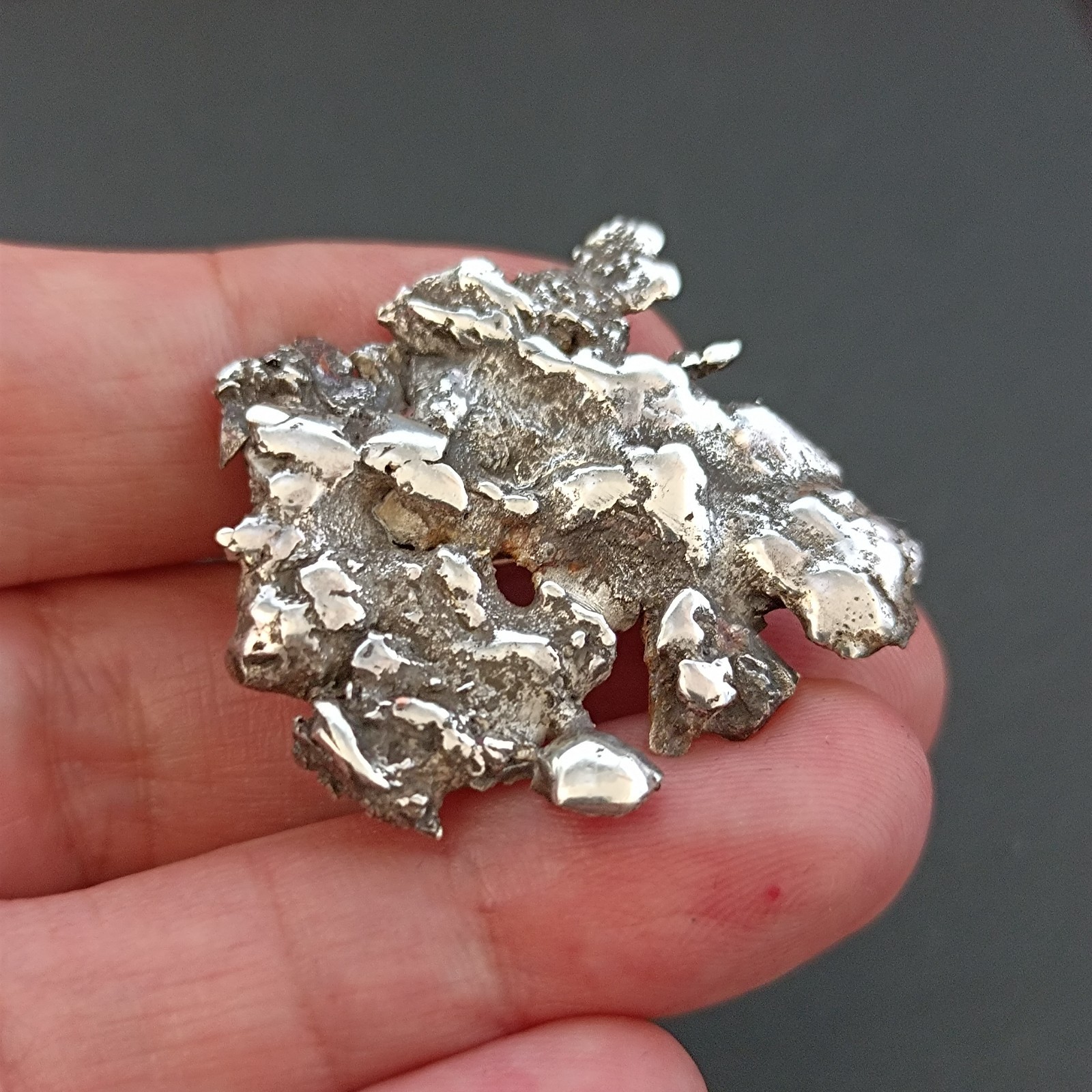 Brutalist Sterling Silver Brooch Modernist Abstract Sculptural Statement Artisan