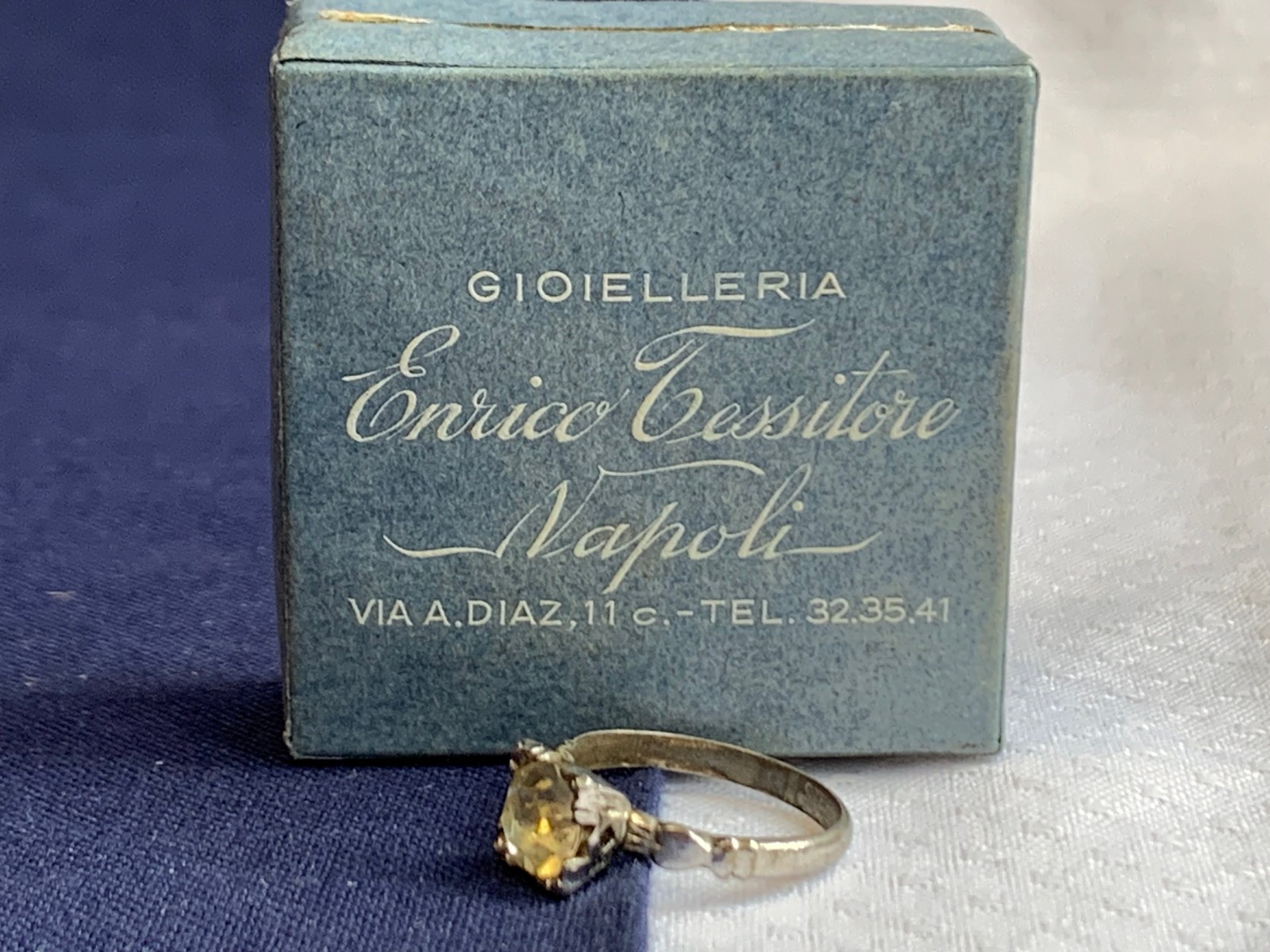 Vtg Sterling Silver Childs Ring 1g Fine Jewelry Size 1.75 Tinted Stone *READ*