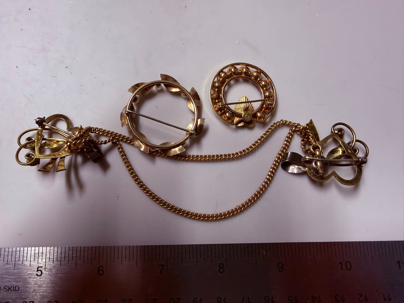 Collection Lot Amazing Variety Vintage Gold Filled Brooches #Decoration – X8