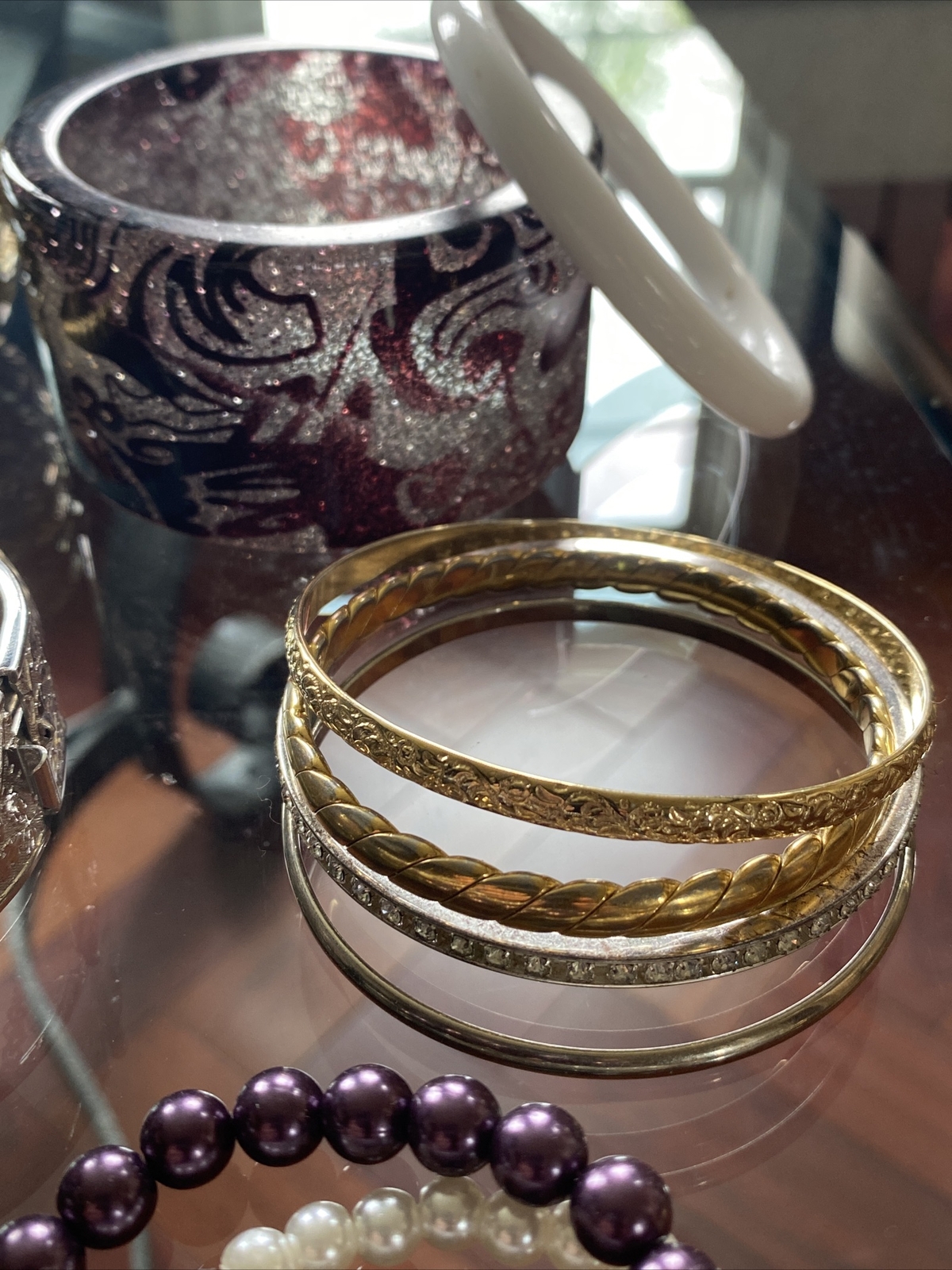 15 Vintage Cuff Bangle Stretch Bracelets Lot Costume Jewelry Bead Avon Monet +