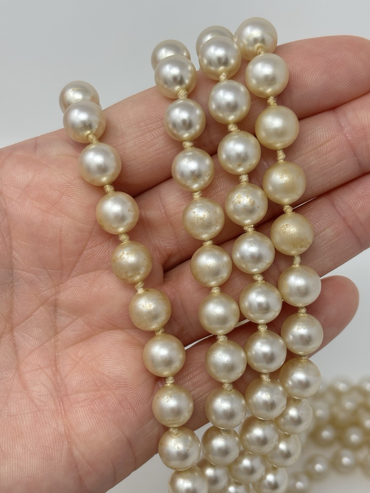 Vintage 60’s Valjean Cascading Pearl Fringe Collar Necklace Statement Piece