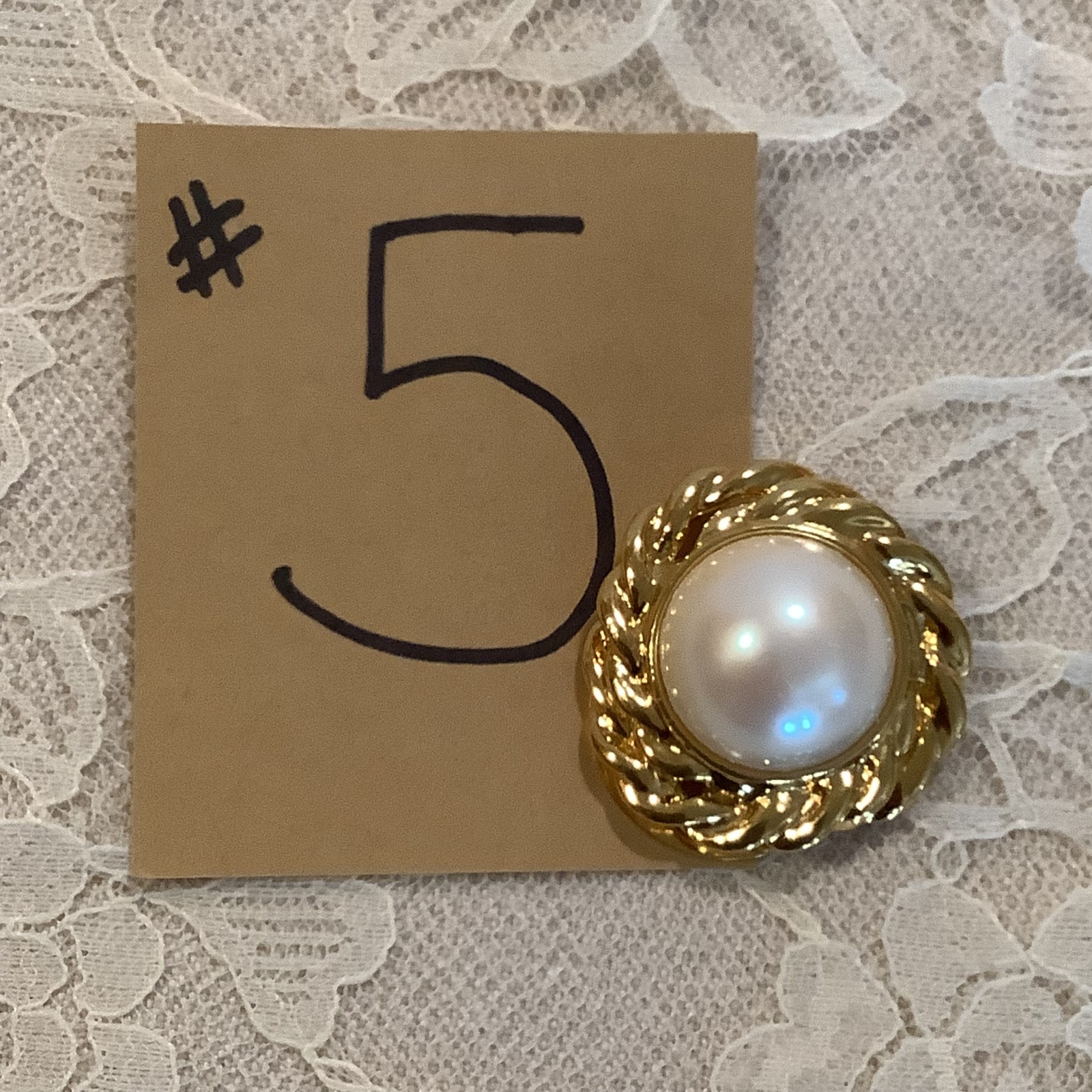 sold Individually – Vintage ornate scarf clips Celluloid metal – Details Below!