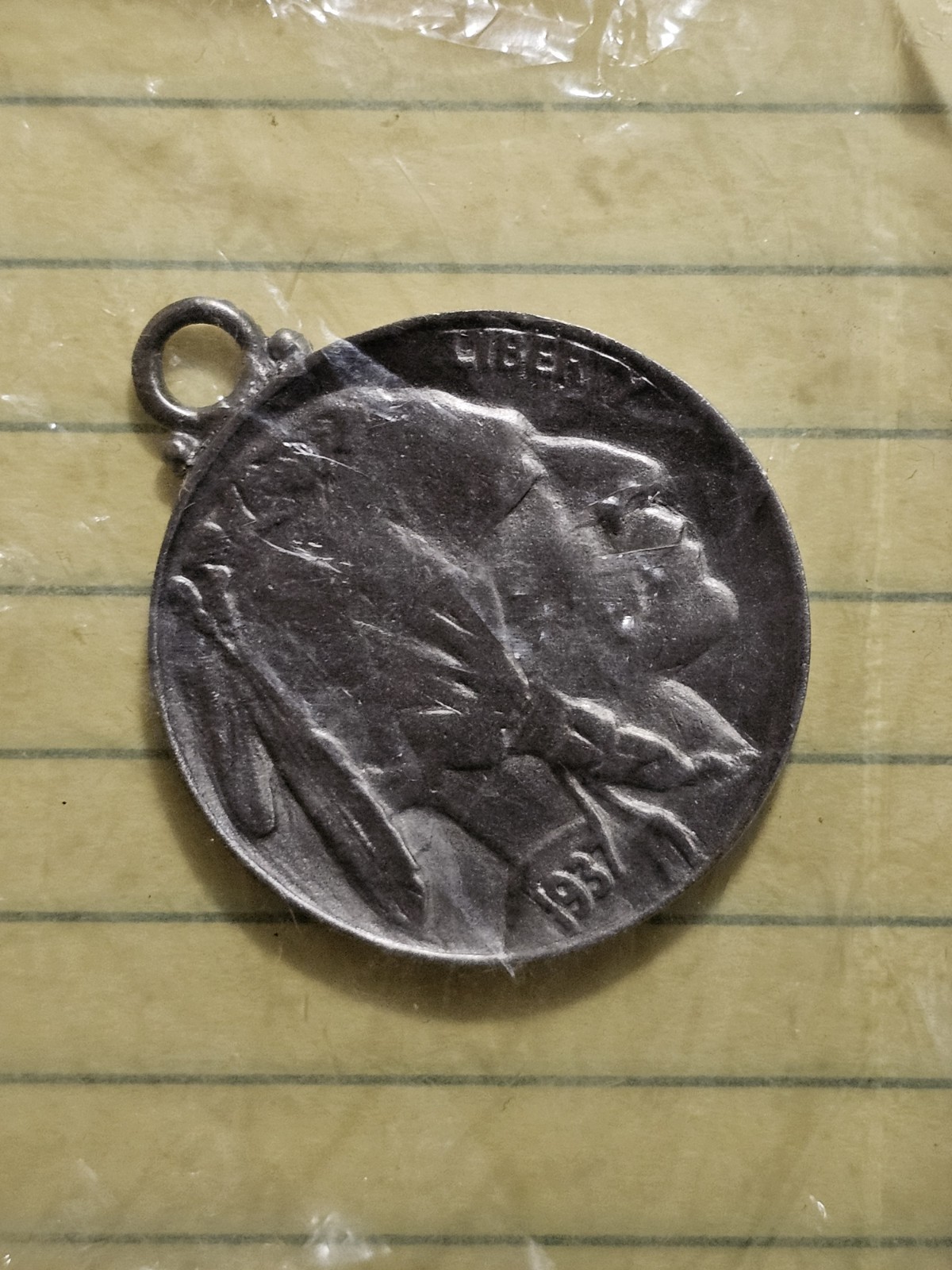 Coin Jewelry Pendant Vintage Buffalo Nickel Bezel