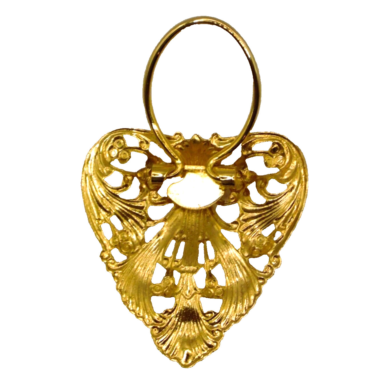 Jeri Lou Vtg Scarf Clip/Holder Goldtone Almost 2 inches in length Pre-owned