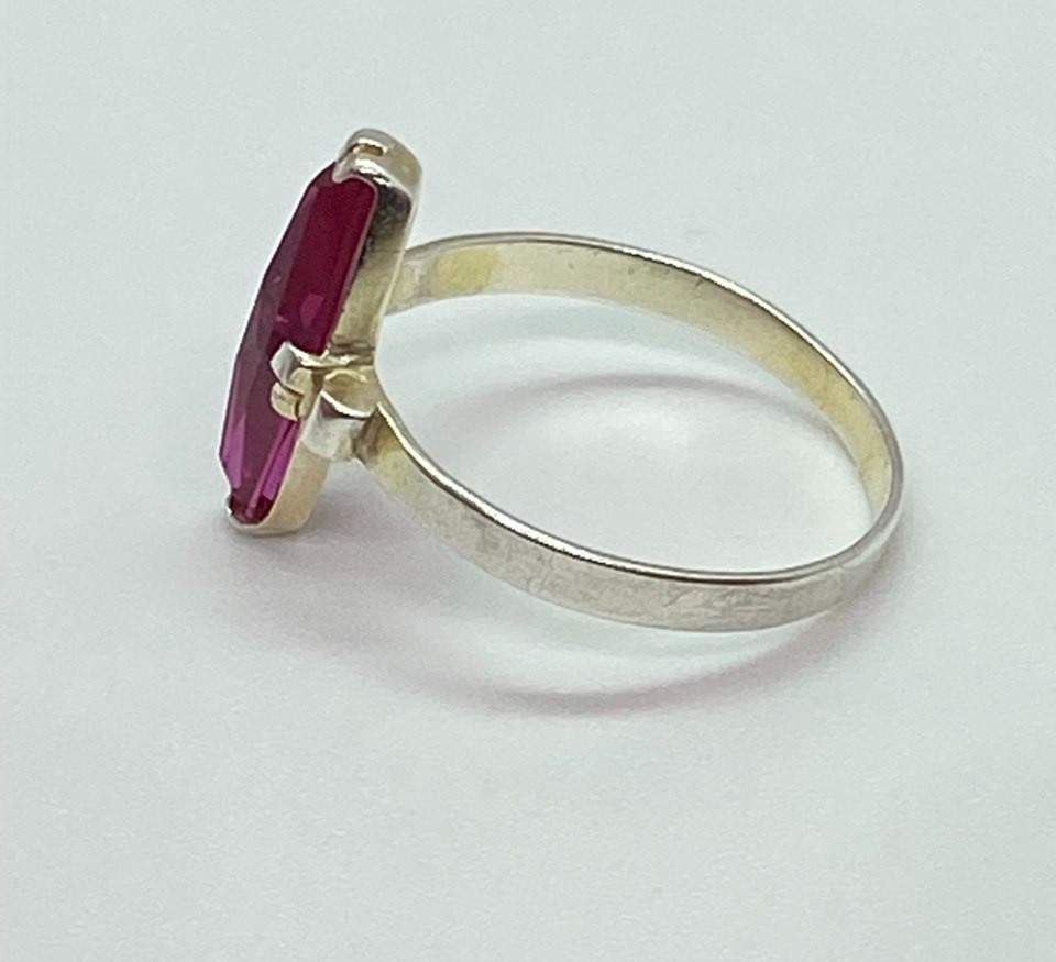 Ring Silver 875 Size 8 . Weight 1.84 g. Soviet Vintage Jewelry USSR