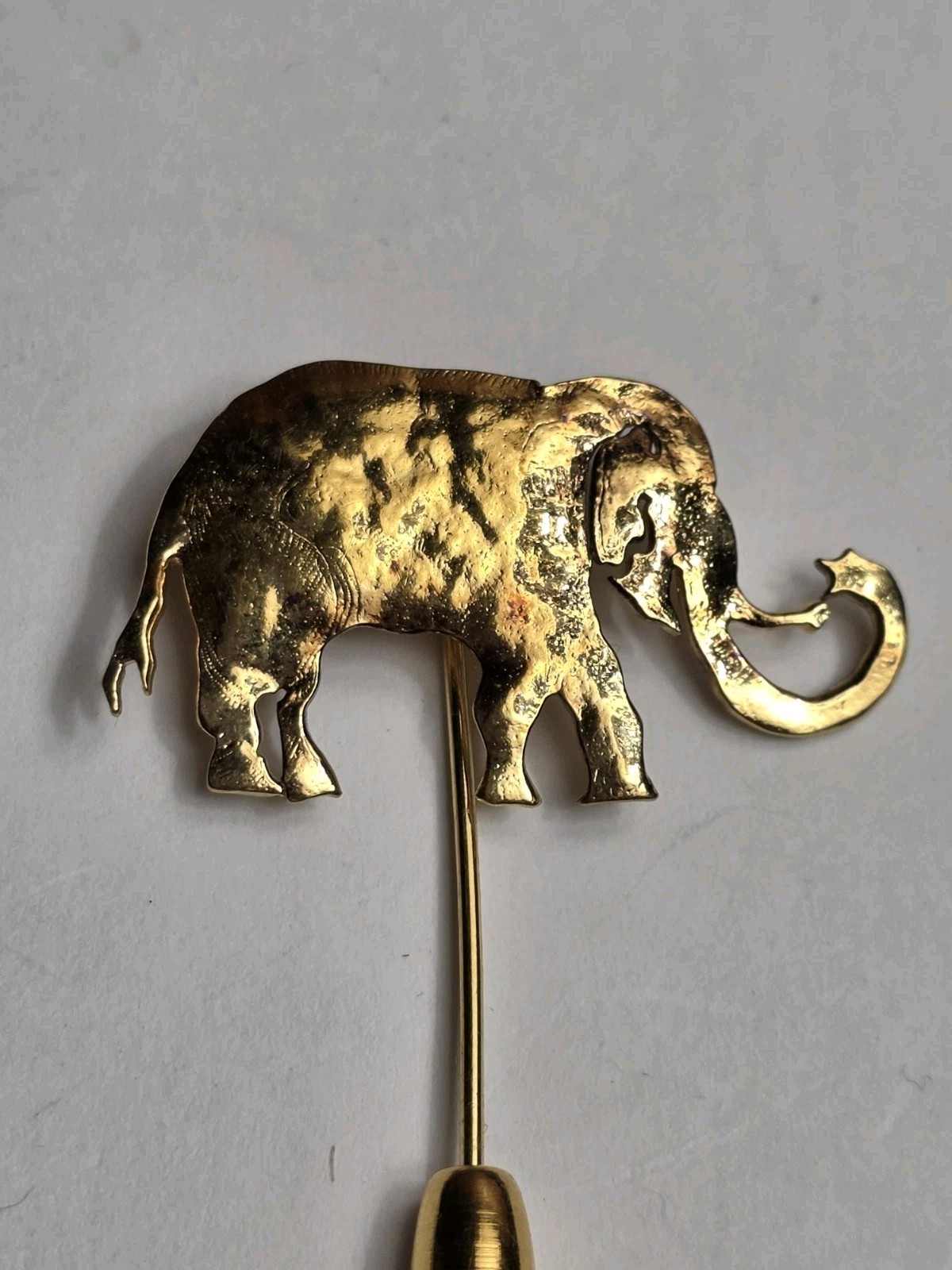 Sterling Gold Wash Elephant Stick pin