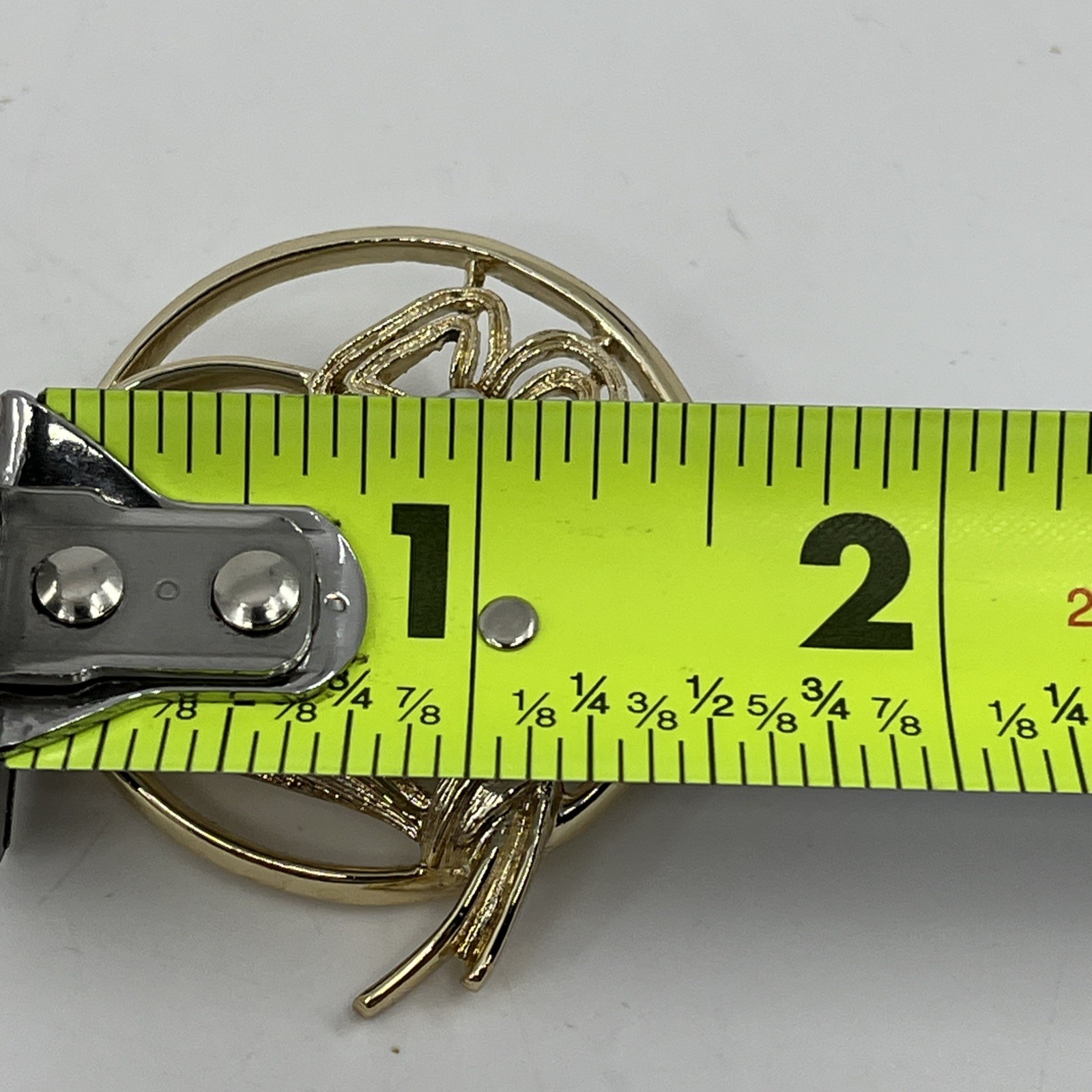Vintage 1960s Sarah Coventry Brooch American Beauty Flower Gold Tone Pin 1.5”