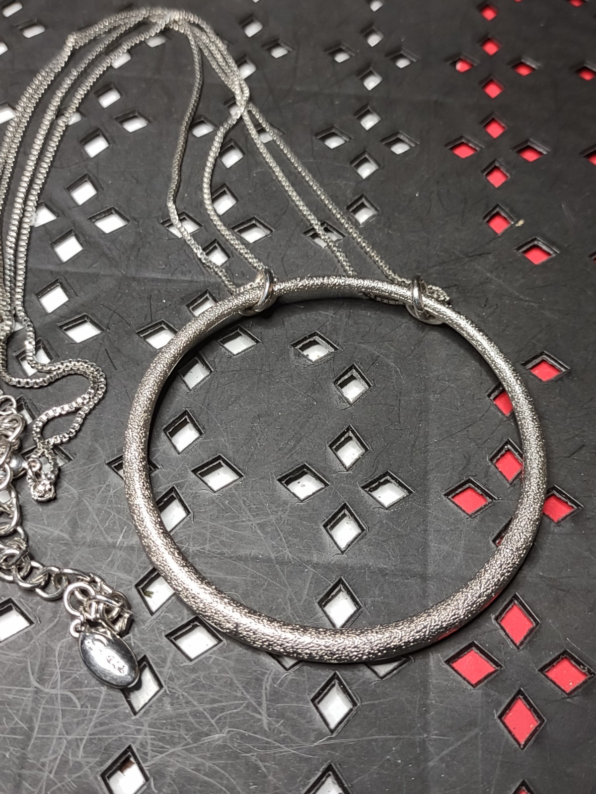 25 Inch Gwen Necklace With Large Circle Pendant