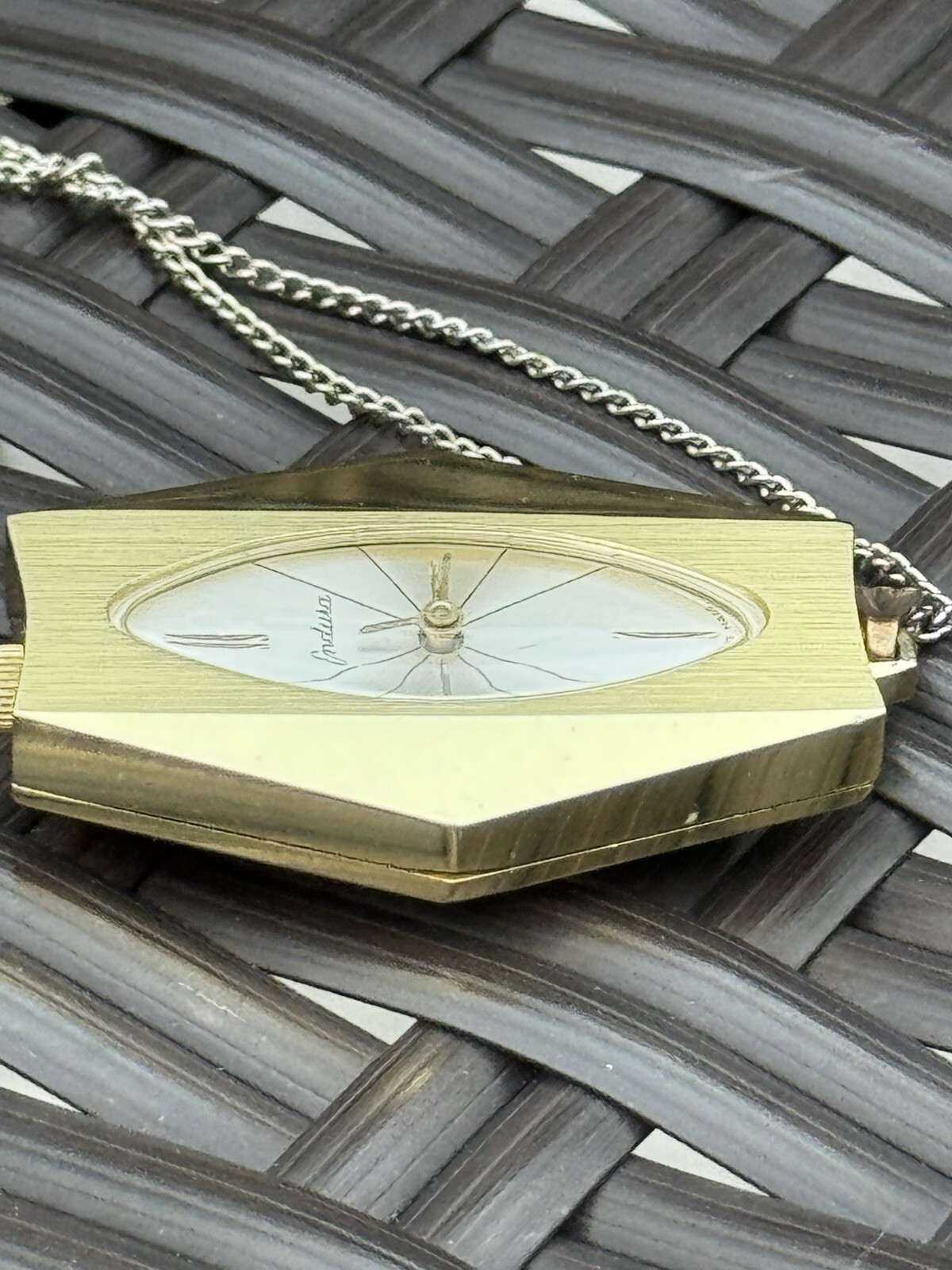 Vintage Endura Gold-tone Pendant Watch, New Battery