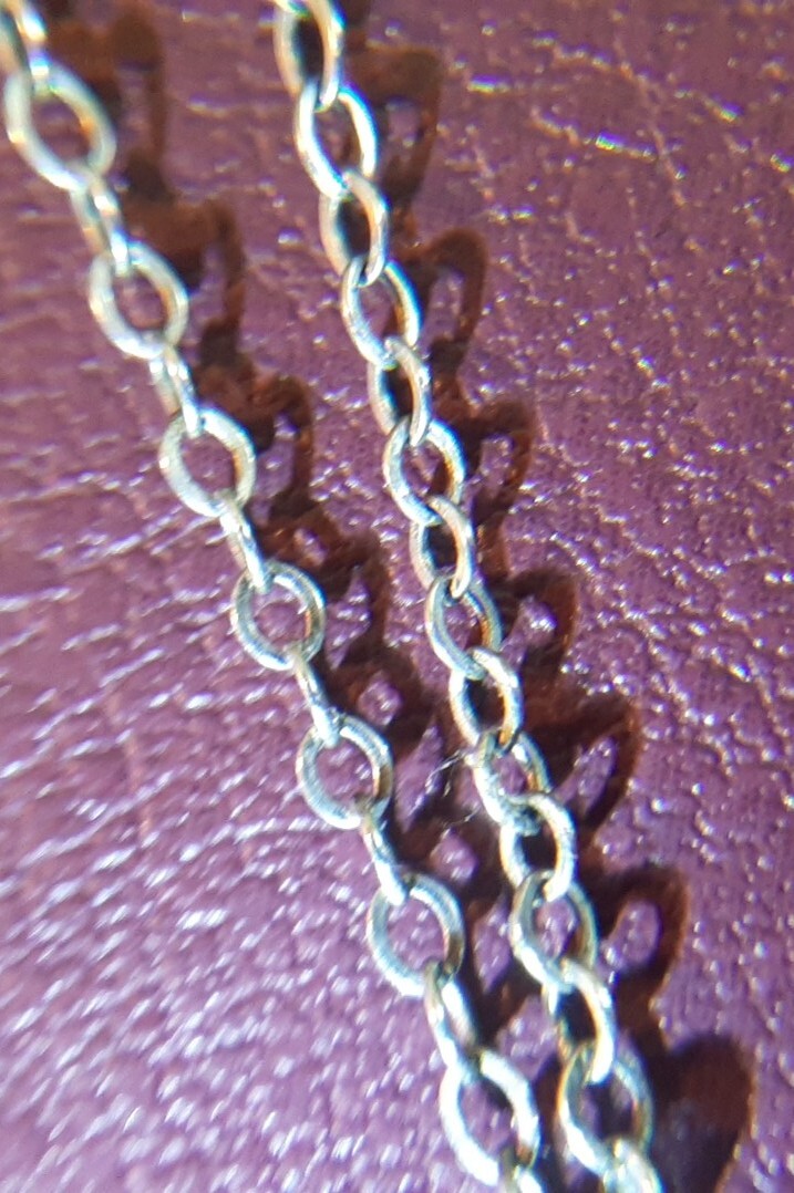 Vintg Pendant Necklace Blister Pearl Spiny Oyster Abalone Art Nouveau “STERLING”
