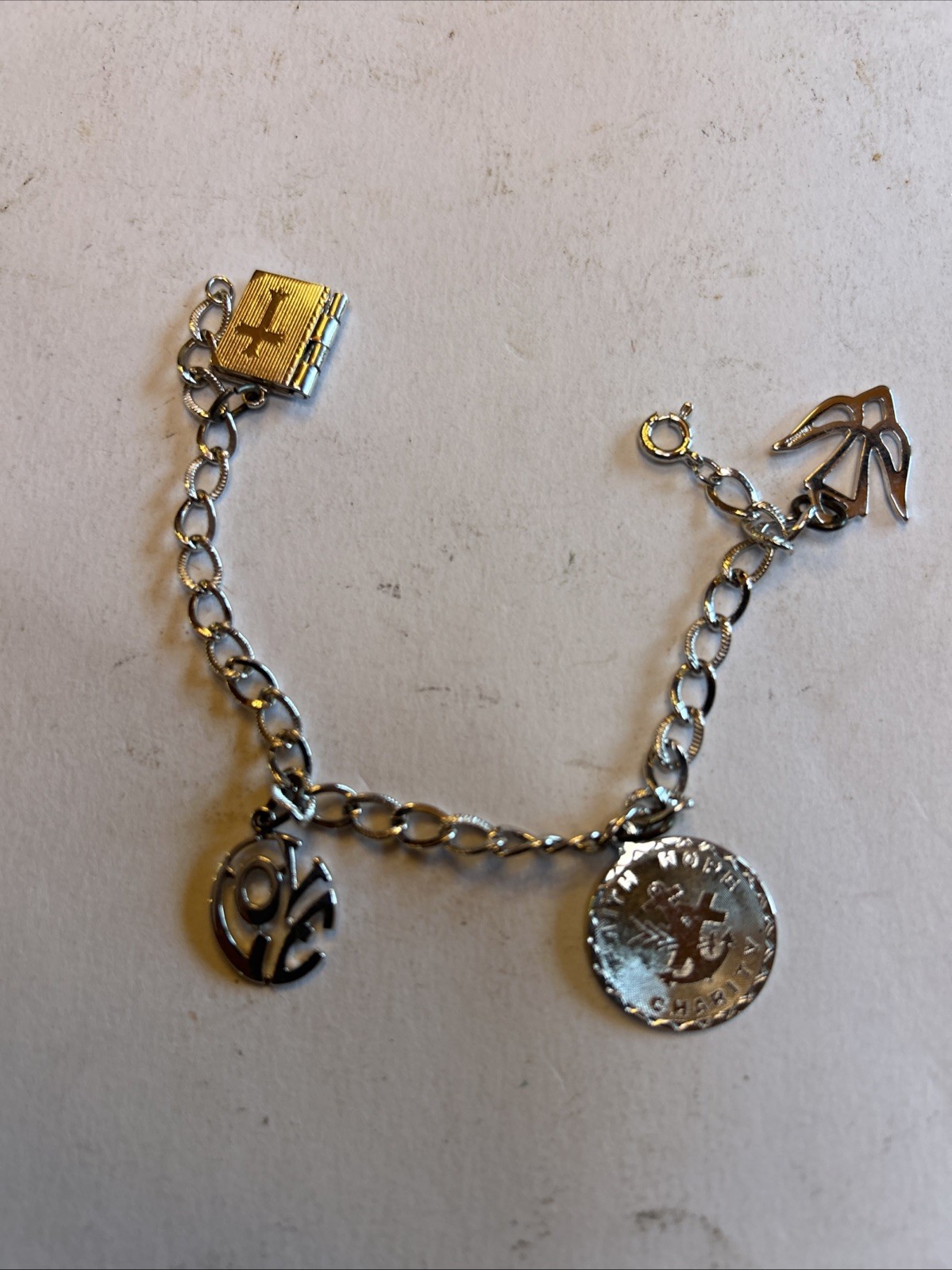 Vintage Silver Charm Bracelet