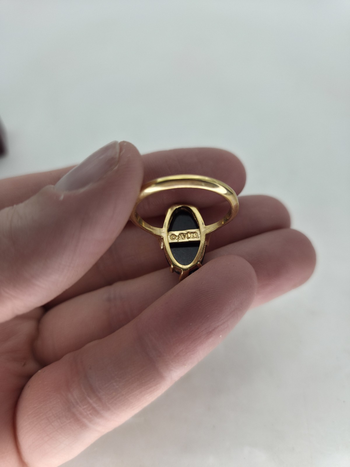 AVON Vintage 1978 “Night Flower” Ring Sz 9 Cocktail Ring Gold Tone
