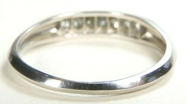 Antique Art Deco Diamond Wedding Band Platinum Ring Size 6.5 UK-M1/2 EGL USA