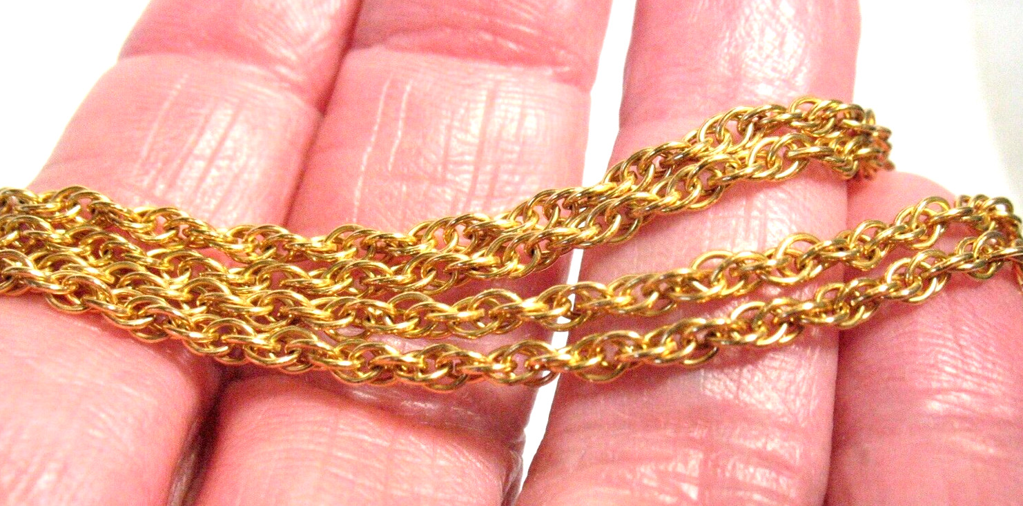 14K GOLD FILLED VINTAGE CHAIN NECKLACE 18 INCHES 5.4 GRAMS 1.5 MM W J-1300