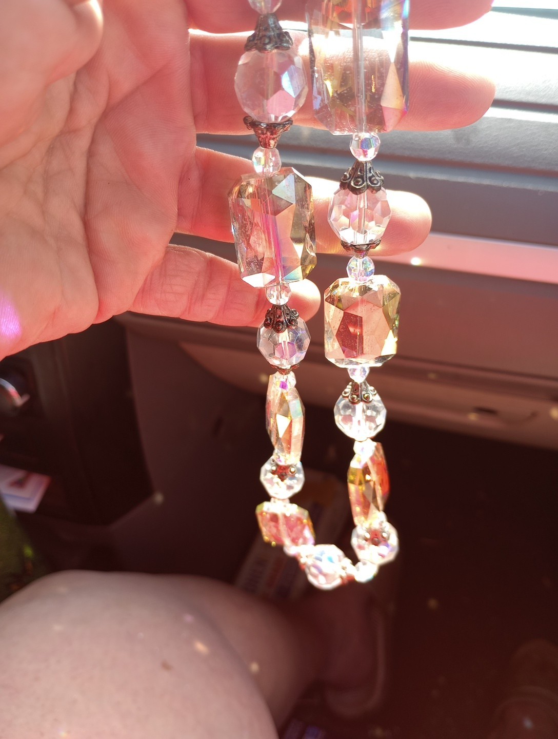 Vintage Crystal Beaded Necklace & Bracelet Set I’m Not Sure If It’s Real.