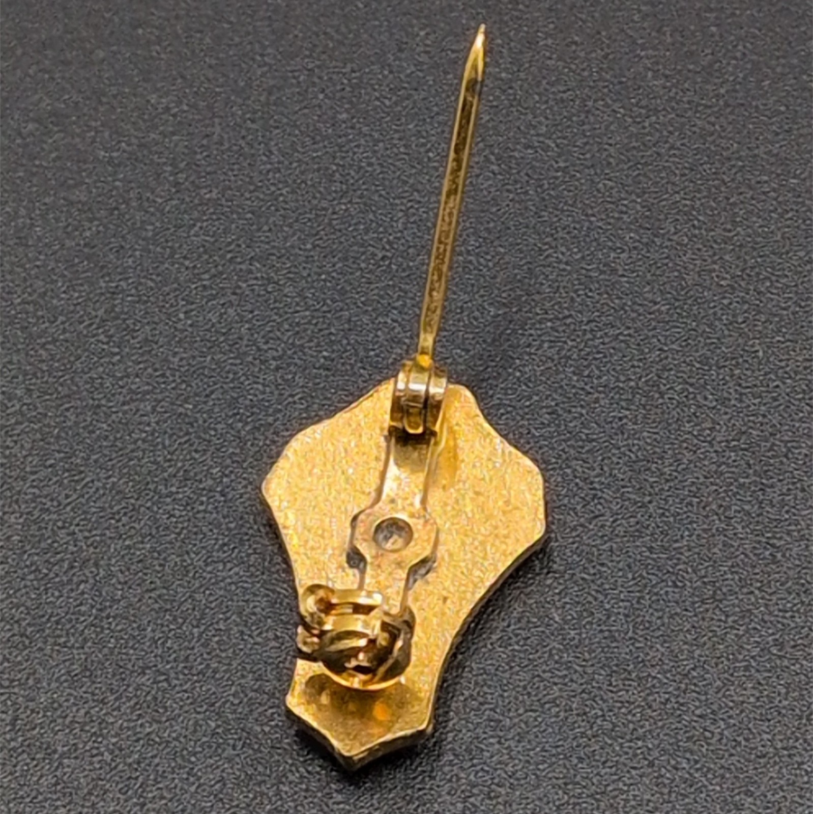 Brooch Pin Lapel Tie Vintage National Beta Club Member 3 Star Eagle B Gold Tone