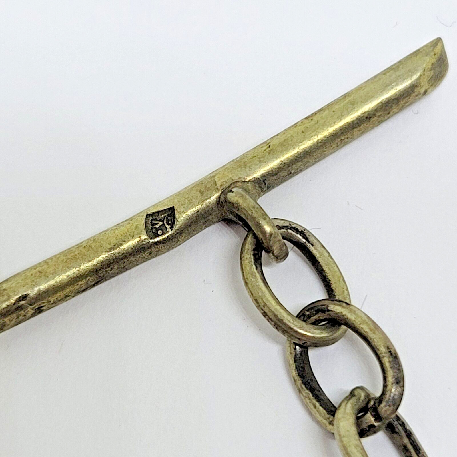 Vintage Hallmarked Horse Bit Equestrian Western Toggle Bracelet ~ 7.5″