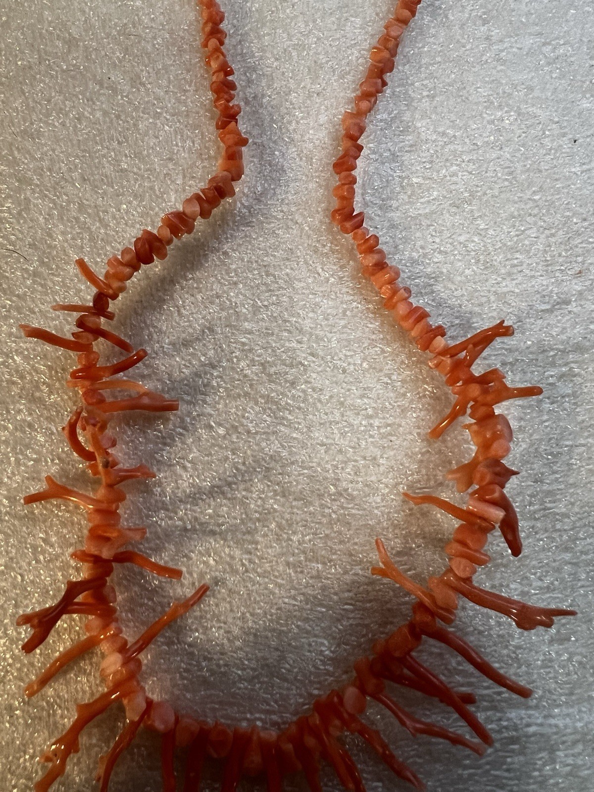 VTG Branch Coral Necklace 18” Graduated Mediterranean Genuine Coral