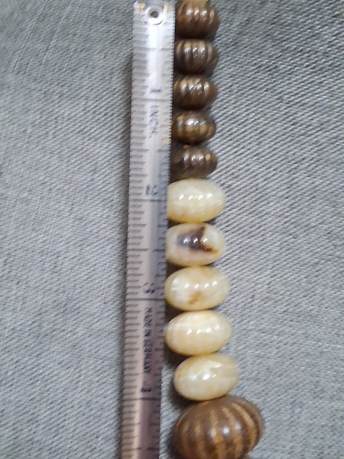 Multi media chunky bead necklace, ethnic style vintage 23″