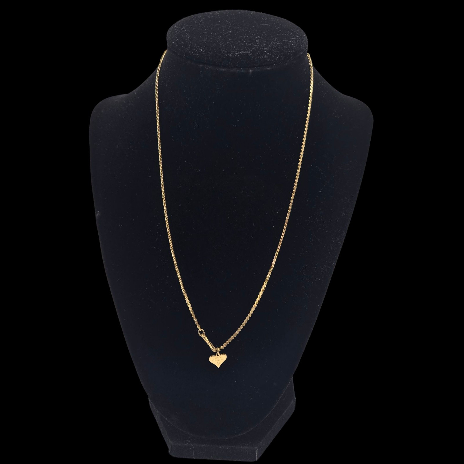 Vintage Signed H – A Vendome Gold Tone Snake Chain Choker Necklace 17″