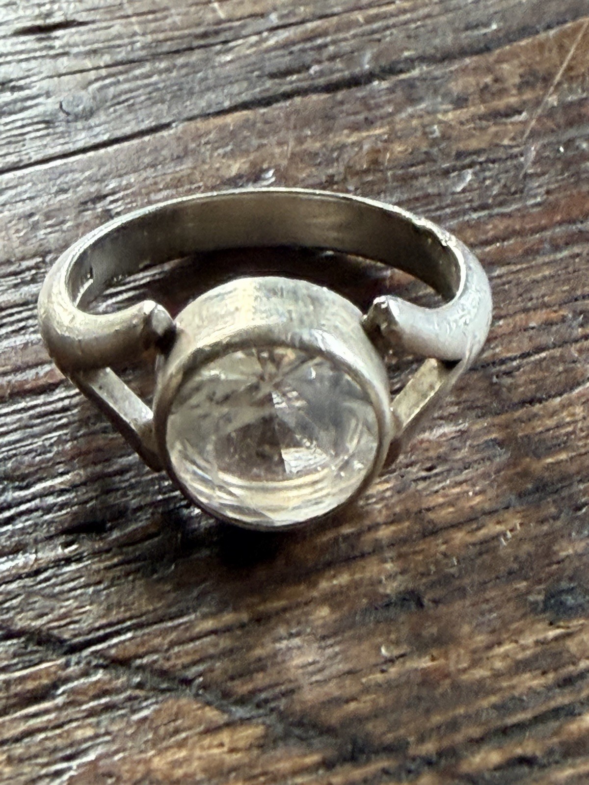 N.E From Vintage Denmark 925S Sterling Silver Modernist Ring Rock Crystal 4