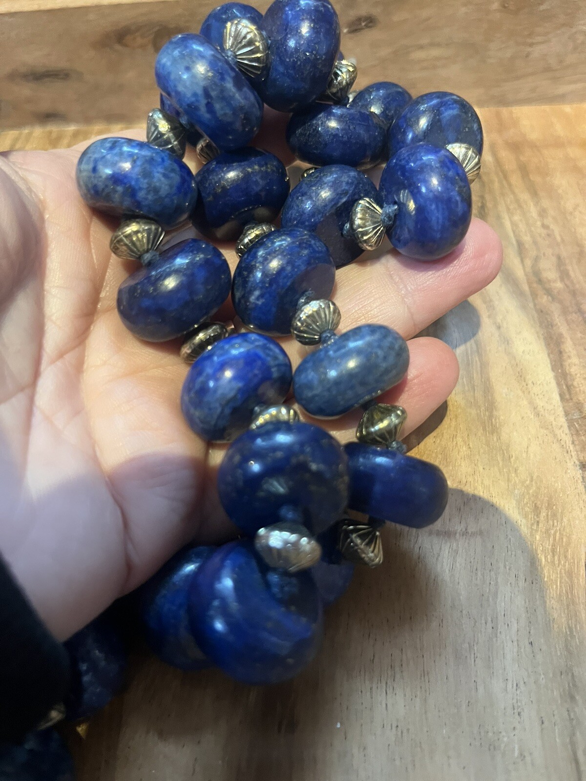 Vintage South Western Sterling and Lapis Necklace And Bracelet Set