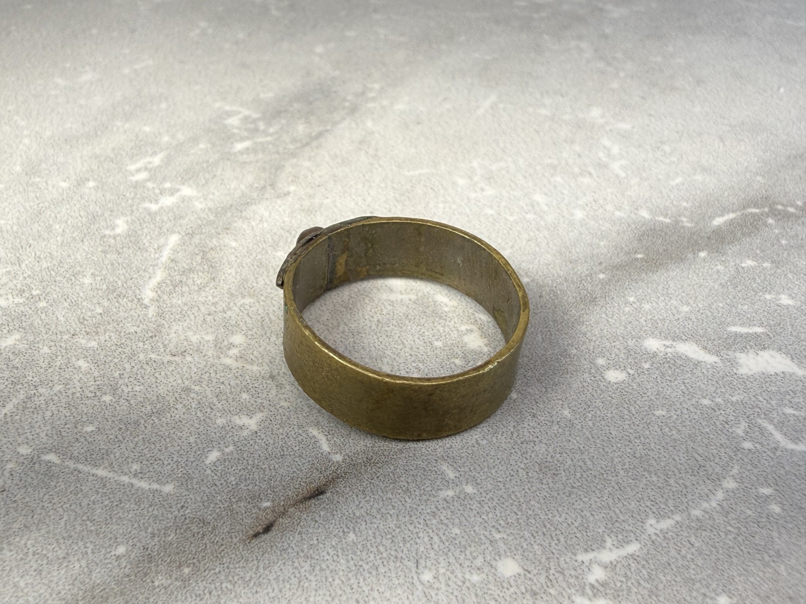 Vintage Brass Brutalist Band Ring Size 7.5