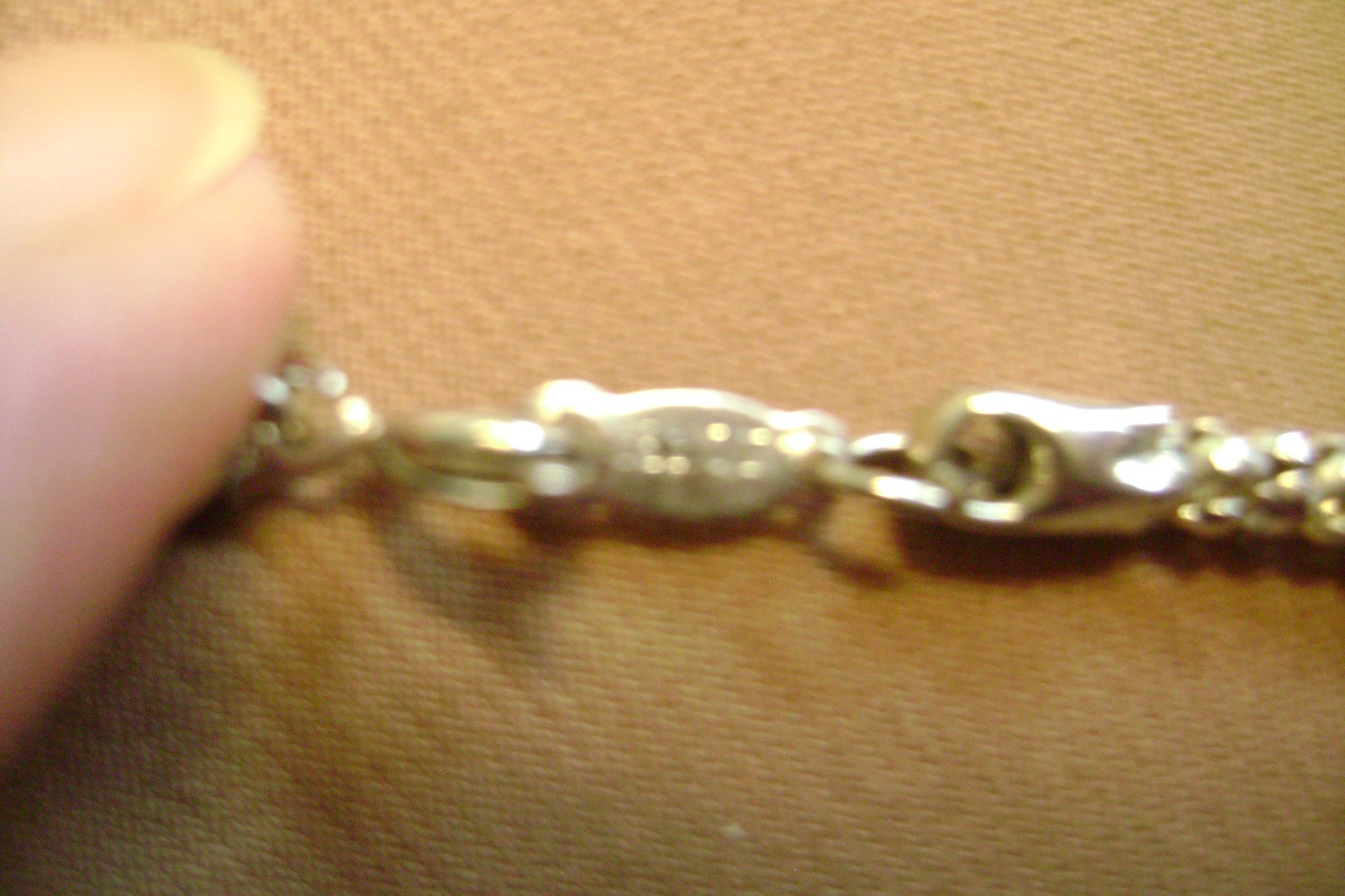 VINTAGE 18KT. GP WHITE GOLD 24″ POP CORN CHAIN NECKLACE