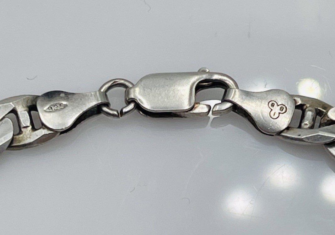Vintage Sterling Silver Mariner Link Chain Unisex Men’s Bracelet 15.4g