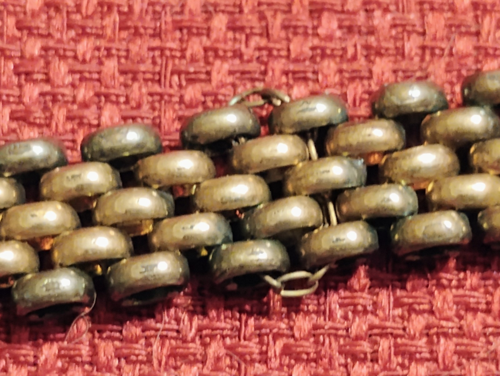 Vintage gold filled chain bracelet oval link, 7.5″ 20g unmarked *read