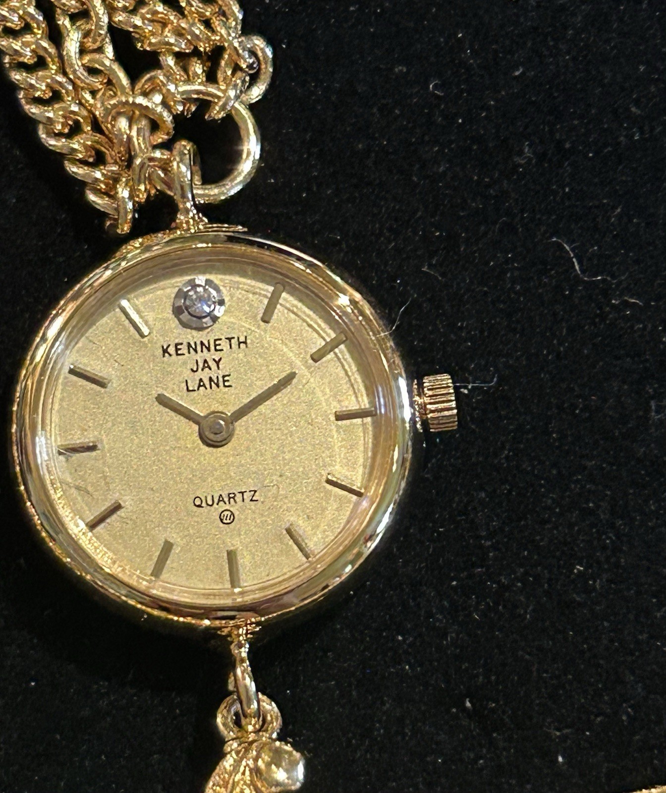 RARE Kenneth Jay Lane Saber Brooch With Watch Signed