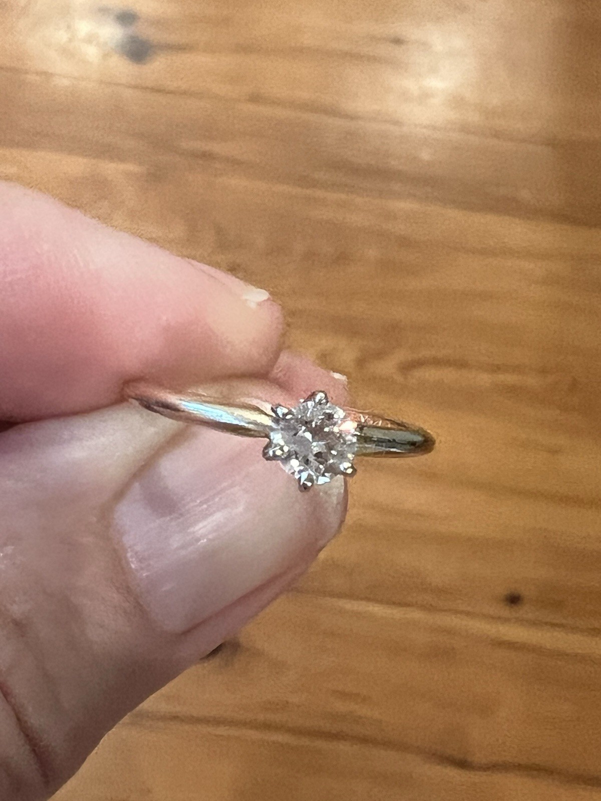 Old European Cut .3 Carat Diamond Ring 14k