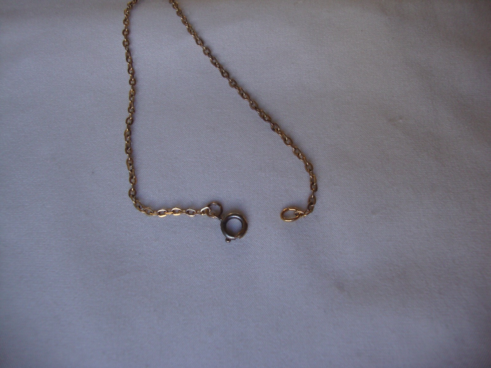 VTG GOLD PLATED LEAVES TURQUOISE NUGGET + GOLD PLATED 8.5″ ANCHOR CHAIN BRACELET