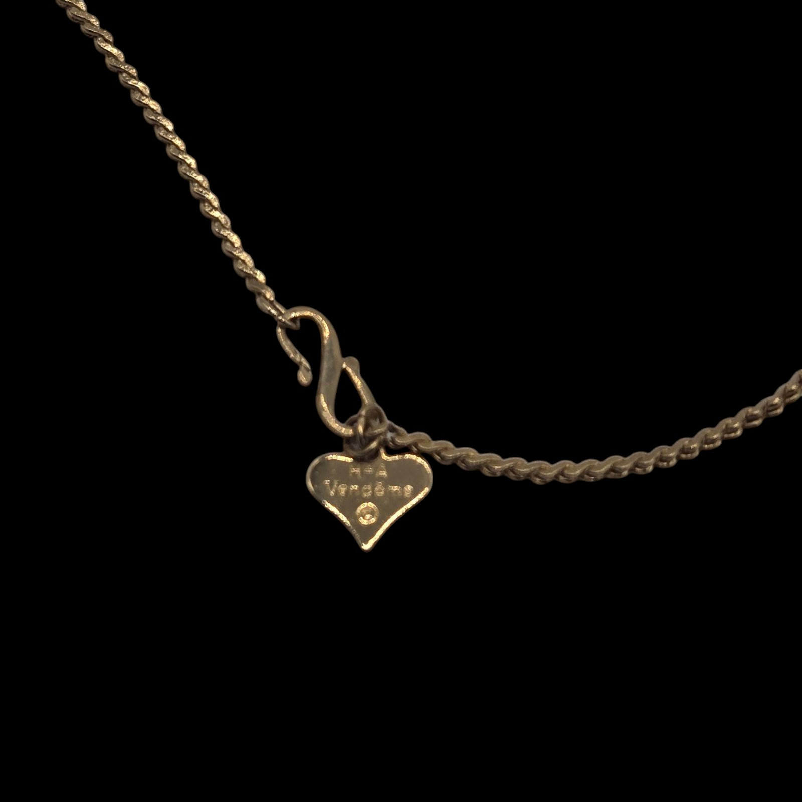 Vintage Signed H – A Vendome Gold Tone Snake Chain Choker Necklace 17″