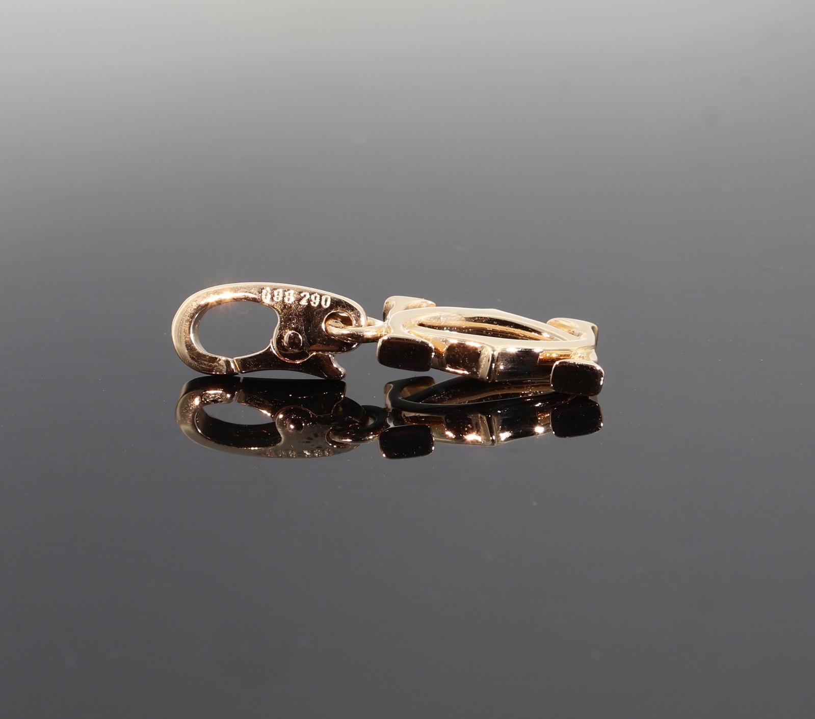 Auth. Cartier Double C 18k Yellow Colour Gold Charm 2.44g