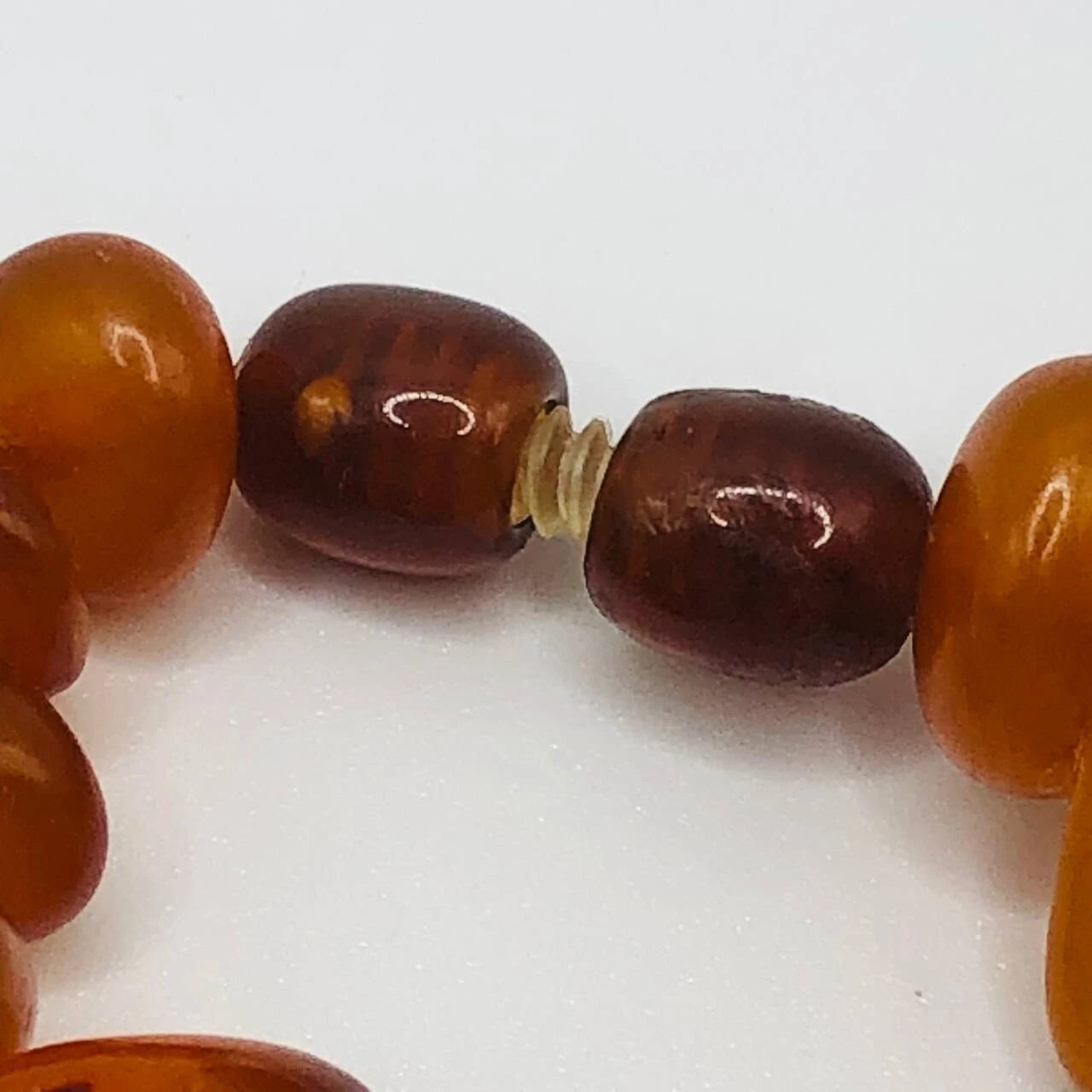 Ukrainian Butterscotch Genuine Amber Beads Necklace 44g 20″ length