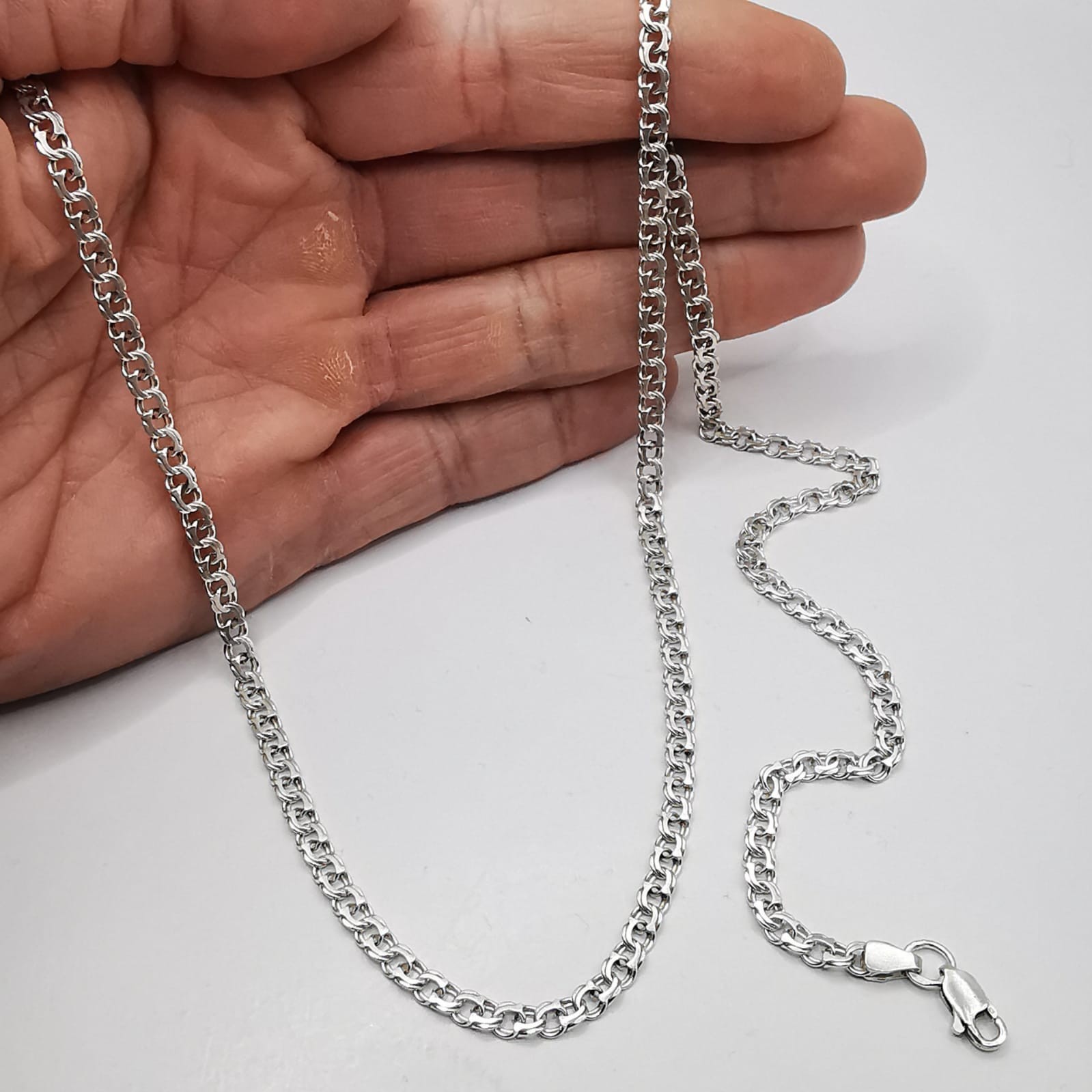 Vintage Beautiful Jewelry Chain Necklece,925 Sterling Silver,Signed , 13,45g