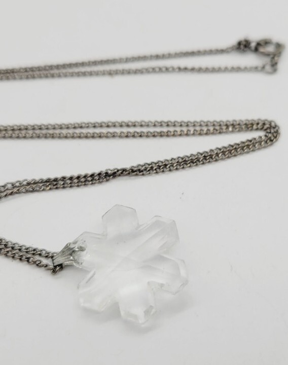 Layered Multi Strand Necklace LOT of 3 Clear Translucent Acrylic Bead Vintage