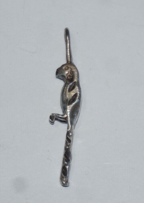 VTG Perched Macaw Parrot Bird Charm Bracelet Charm 925 Sterling Silver