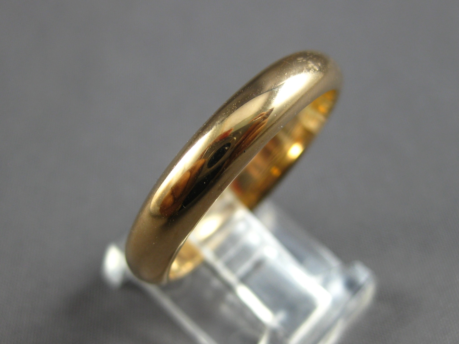 ESTATE 18K ROSE GOLD 3D CLASSIC SOLID 4MM MEN’S WEDDDING ANNIVERSARY RING #27848