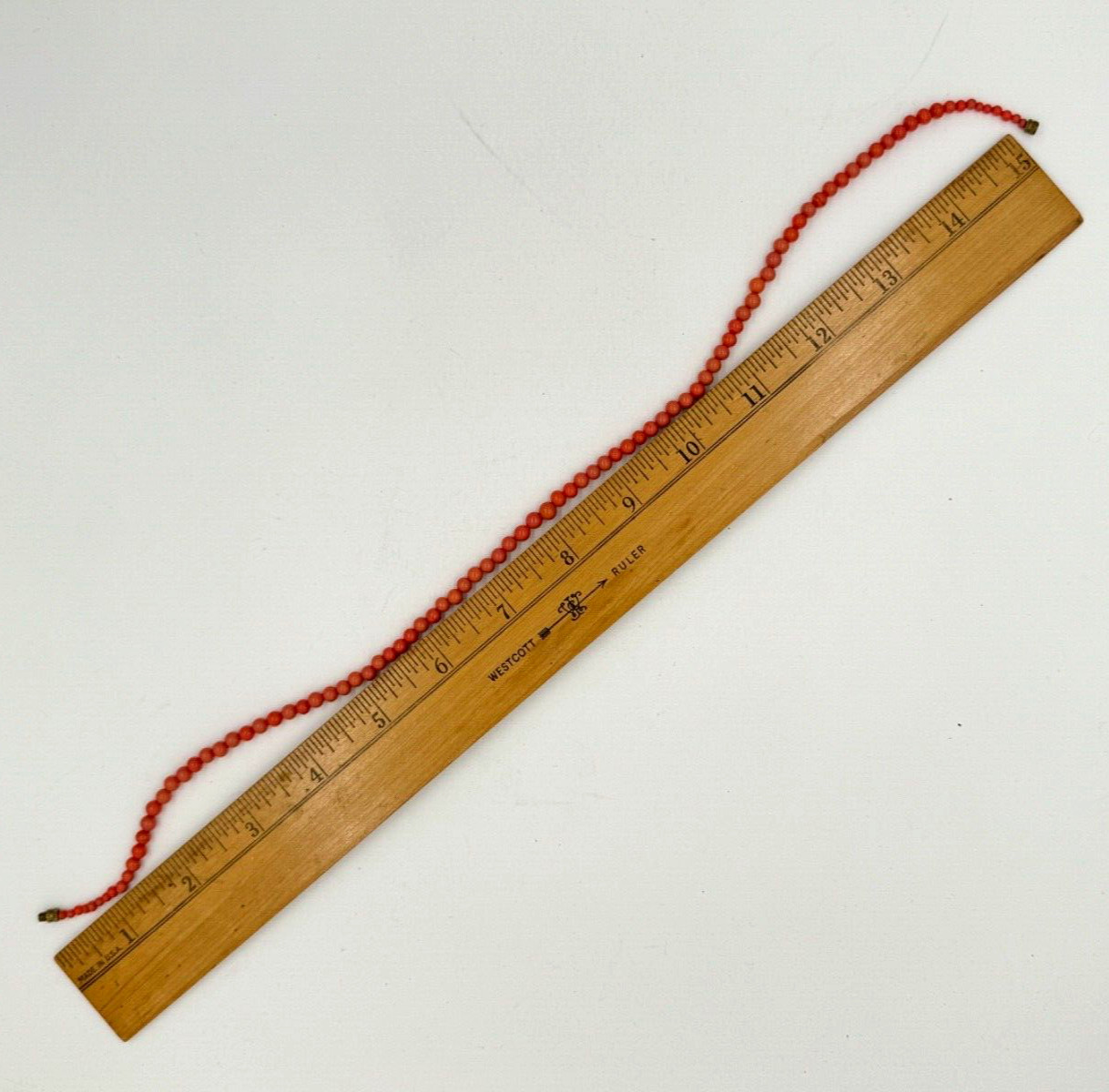 NATURAL GENUINE CORAL 150 Years Old ANTIQUE VICTORIAN NECKLACE 1 STRAND CHOKER