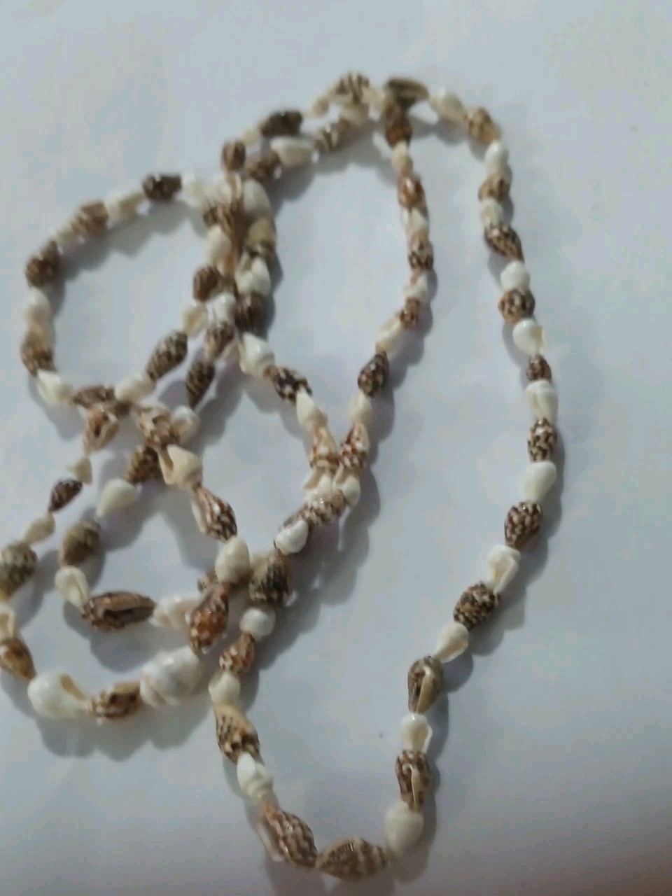 Vintage Handcrafted Cowrie/Other Seashell Necklace Lot (5 Necklaces)