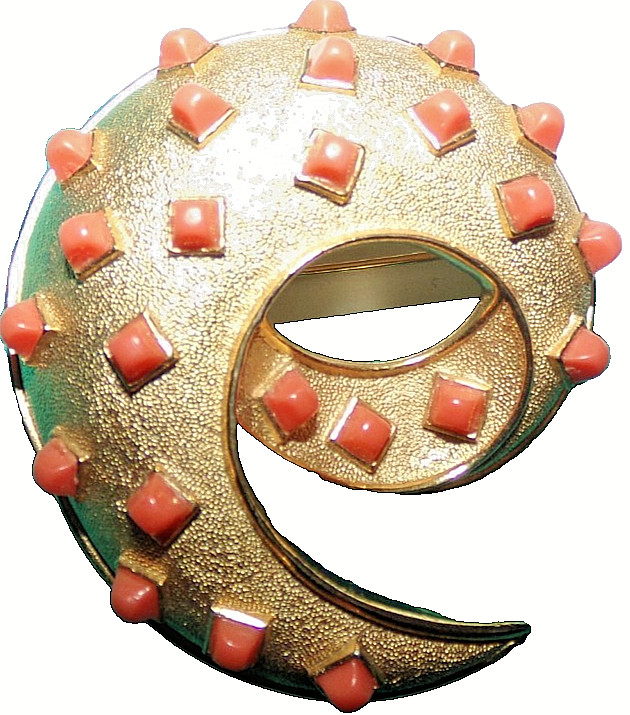 CROWN TRIFARI signed pin with UNIQUE stones–OMG!!