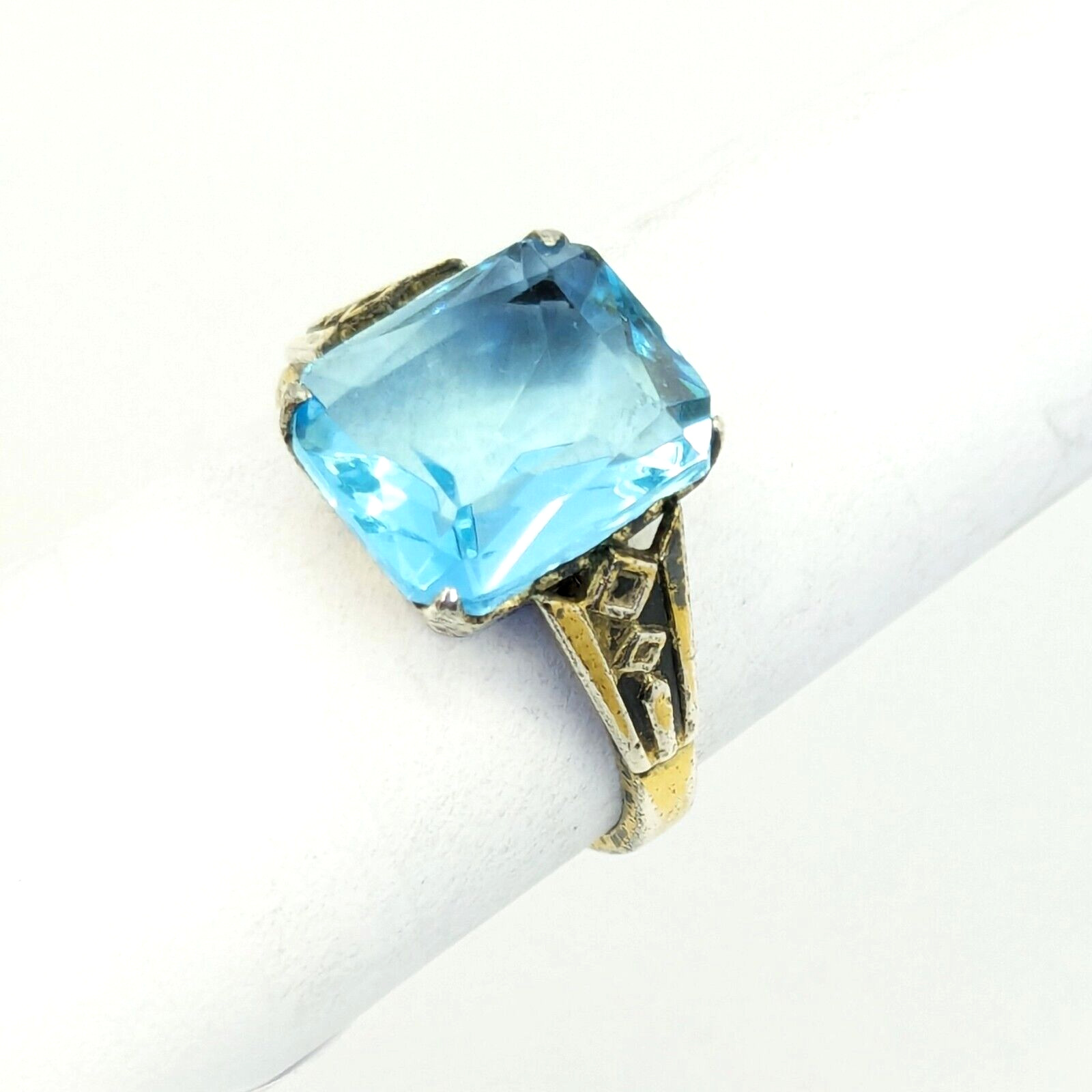 Vintage Luxury Soviet Silver RING ⭐875 stamp Star USSR size: 8US (18.5mm) | #100