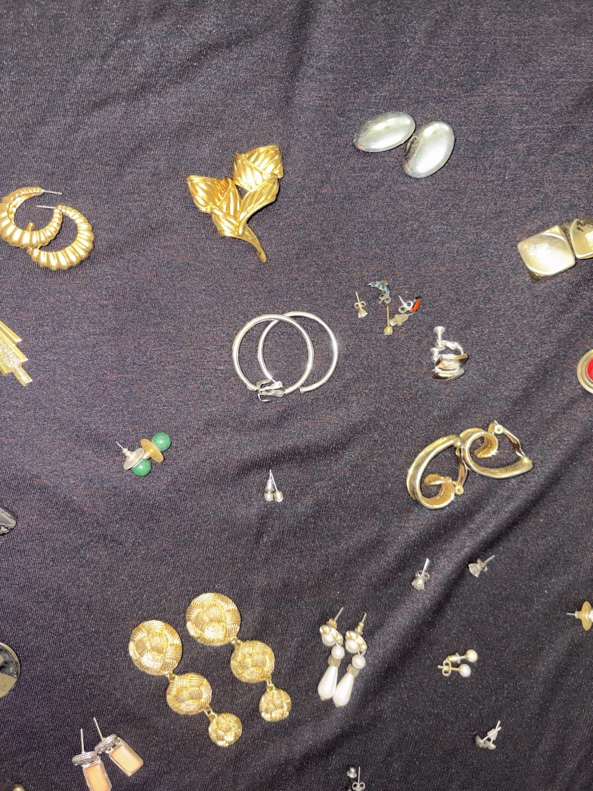 Vintage Mixed Lot Earrings 60s-80s theme costume jewelry